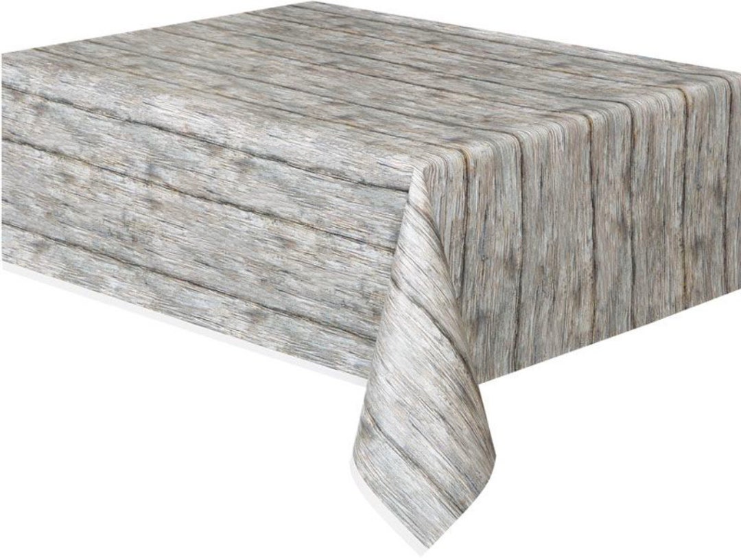 Rustic Wood Effect Table Cover, Wood Effect Table Cover, Construction ...