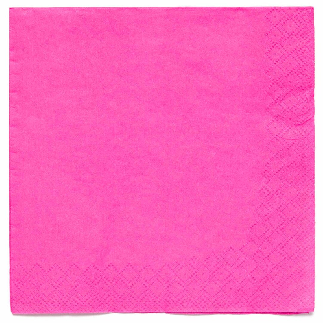 20 Hot Pink Paper Napkins Bright Pink Napkins Party Napkins Etsy UK