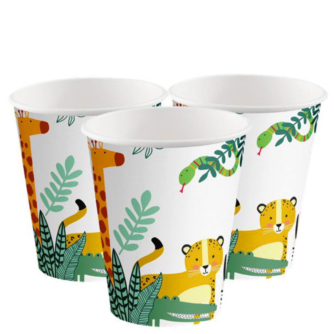 Get Wild Safari Party Paper Cups Jungle Party Cups Jungle - Etsy UK