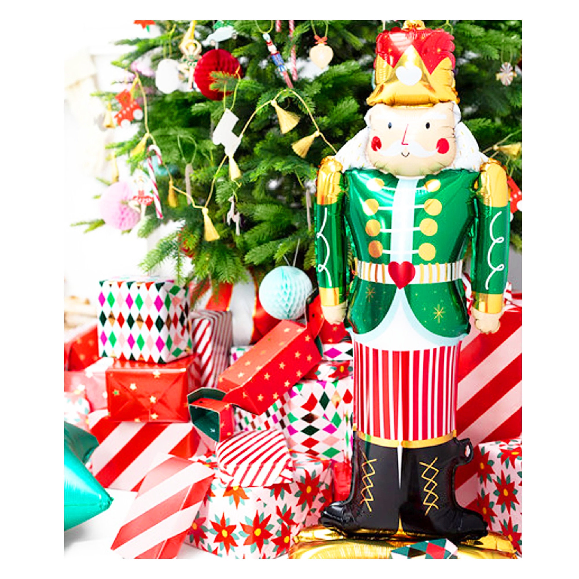 Giant 3D Standing Nutcracker Foil Balloon, Festive Nutcracker Balloon ...