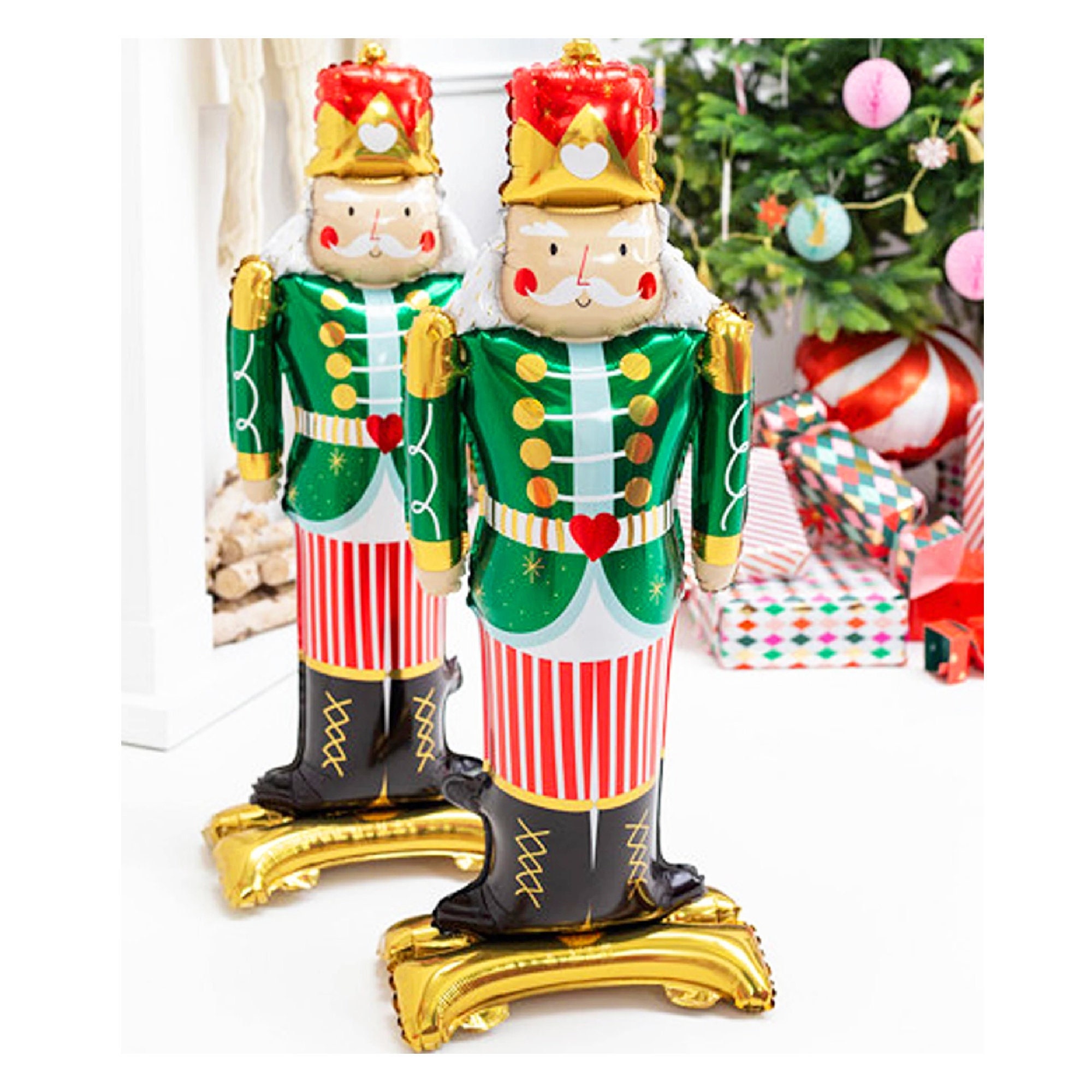 Giant 3D Standing Nutcracker Foil Balloon, Festive Nutcracker Balloon ...