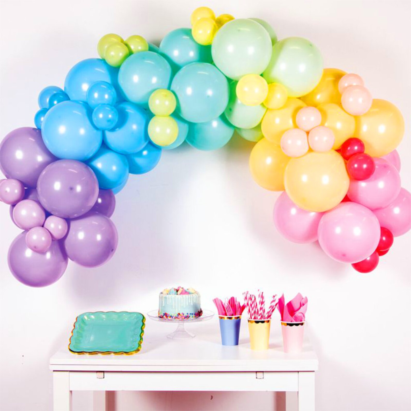 Pastel Rainbow Balloon Arch Pastel Rainbow Balloon Arch Kit Etsy
