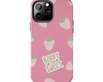 Strawberry Berry Sweet Phone Case Cute Phone Case Hello iPhone Case Pink iPhone Case Red Phone Case Aesthetic iPhone Case Fruit iPhone Case