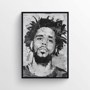 J. Cole Collage Poster [DIGITAL DOWNLOAD] - Home Decor|Wall Art|Hip Hop/Rap Music|Artist Poster|Gift Ideas