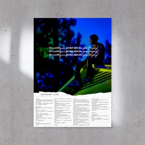 J. Cole - Love Yourz Lyric Poster - Home Decor|Wall Art|Hip Hop/Rap Music|2014 Forest Hills Drive|Motivational Quotes