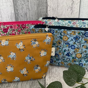 Make up Bag in Liberty of London Fabric/travel bag/cosmetic bag/FREE P&P