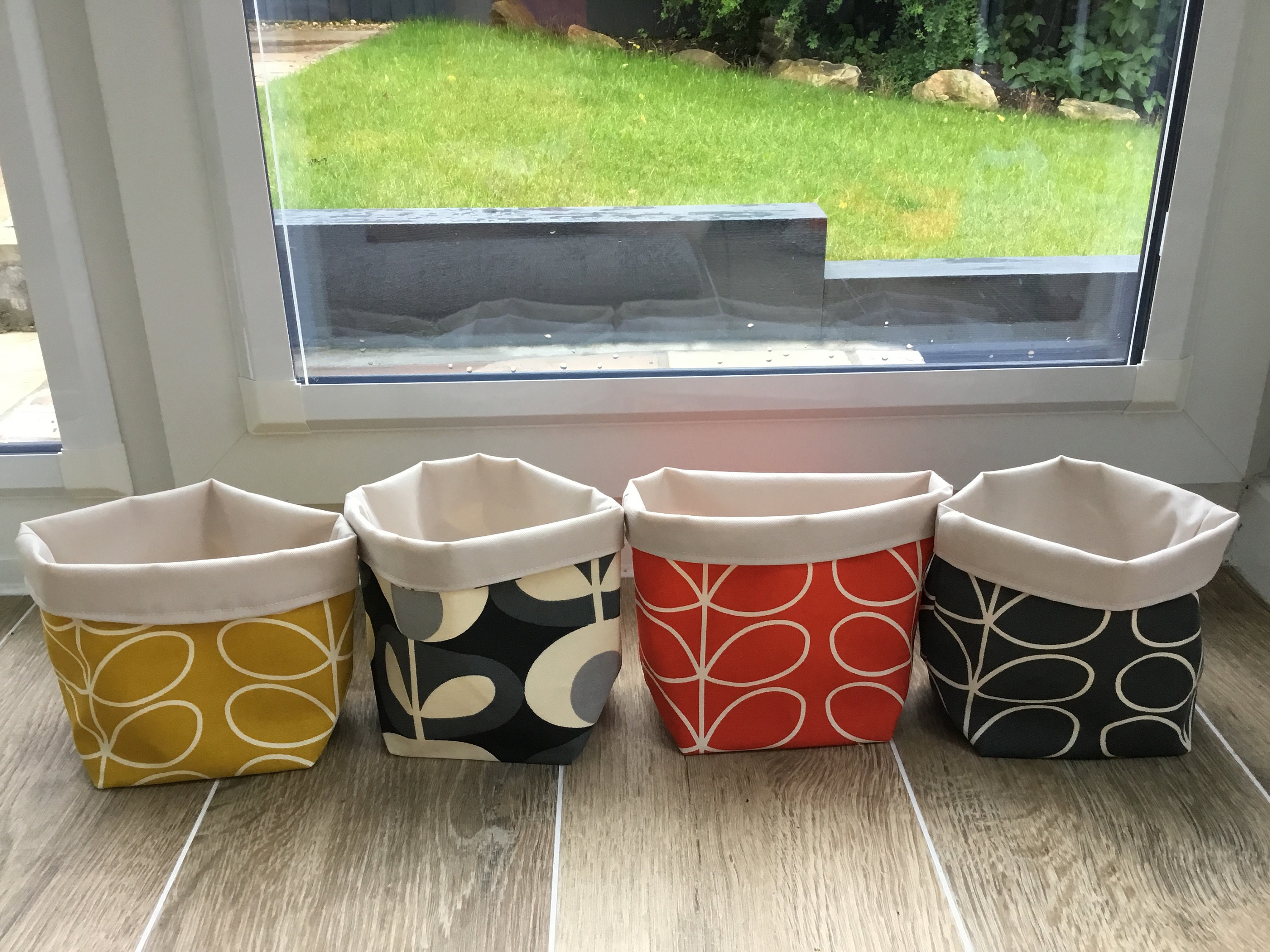 Handmade Orla Kiely Fabric Storage Baskets Christmas Gift. Etsy