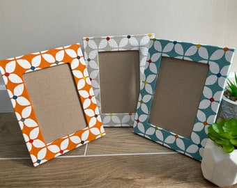 Fabric Covered Photo Frame: Scandinavian or Liberty Print, 6x4