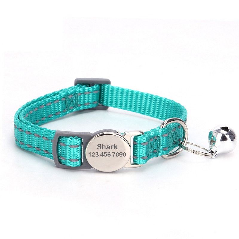 Personalized Cat Collar With Bell Engraved Cat Collars With Etsy
