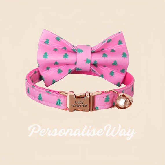 Collier De Noël Pour Chat Et Chiot - Lot De 4 Avec Nœud Papillon Et Clochette - Taille Réglable - 2