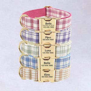 Collares de perro personalizados con correa y pajarita, collar de identificación personalizado para cachorro, collar con hebilla grabada, regalo para perro