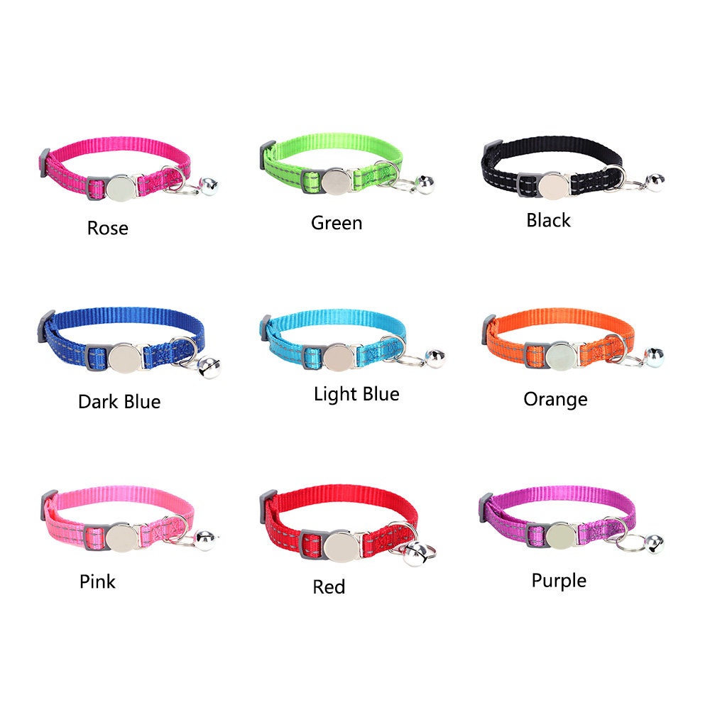 Personalized Cat Collar With Bell Engraved Cat Collars With Etsy