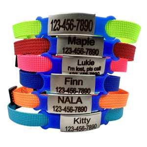 Personalized Cat Collar with Name Tag: Soft Nylon, Adjustable Kitten Collar