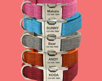 Benutzerdefinierte Hundehalsband Fliege Leine Set, personalisierte Hundehalsbänder mit Name eingraviert, Schnellverschluss Metallschnalle, Hundegeschenk