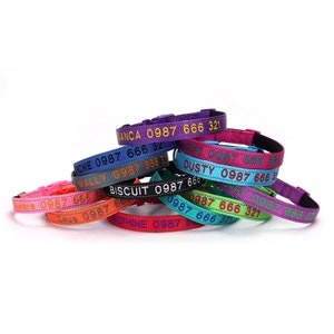 Reflective Personalized Dog Collar: Custom Embroidered Pet ID