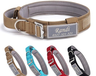 Personalized Dog Collar, Tactical Dog Collars, Adjustable Soft