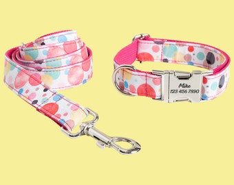 Niedlicher Druck Personalisierte Hundehalsbänder, einstellbares benutzerdefiniertes Welpen-ID-Halsband, graviertes Schnallen-Haustierhalsband, Hundegeschenk