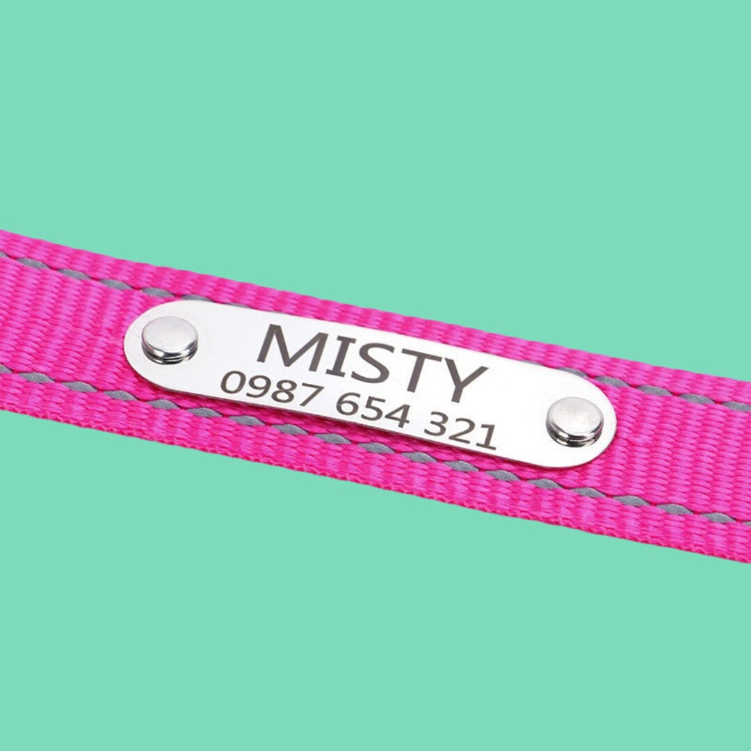 Custom Nylon Dog Collar Reflective Personalized Dog Collar Etsy