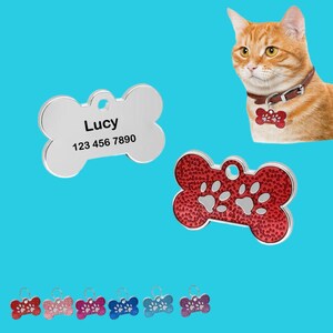 Personalized Bone Pet ID Tag: Engraved Dog Name Tag