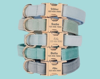 Hundehalsband & Leinen Set: Hundehalsband mit Gravur nach Wunsch