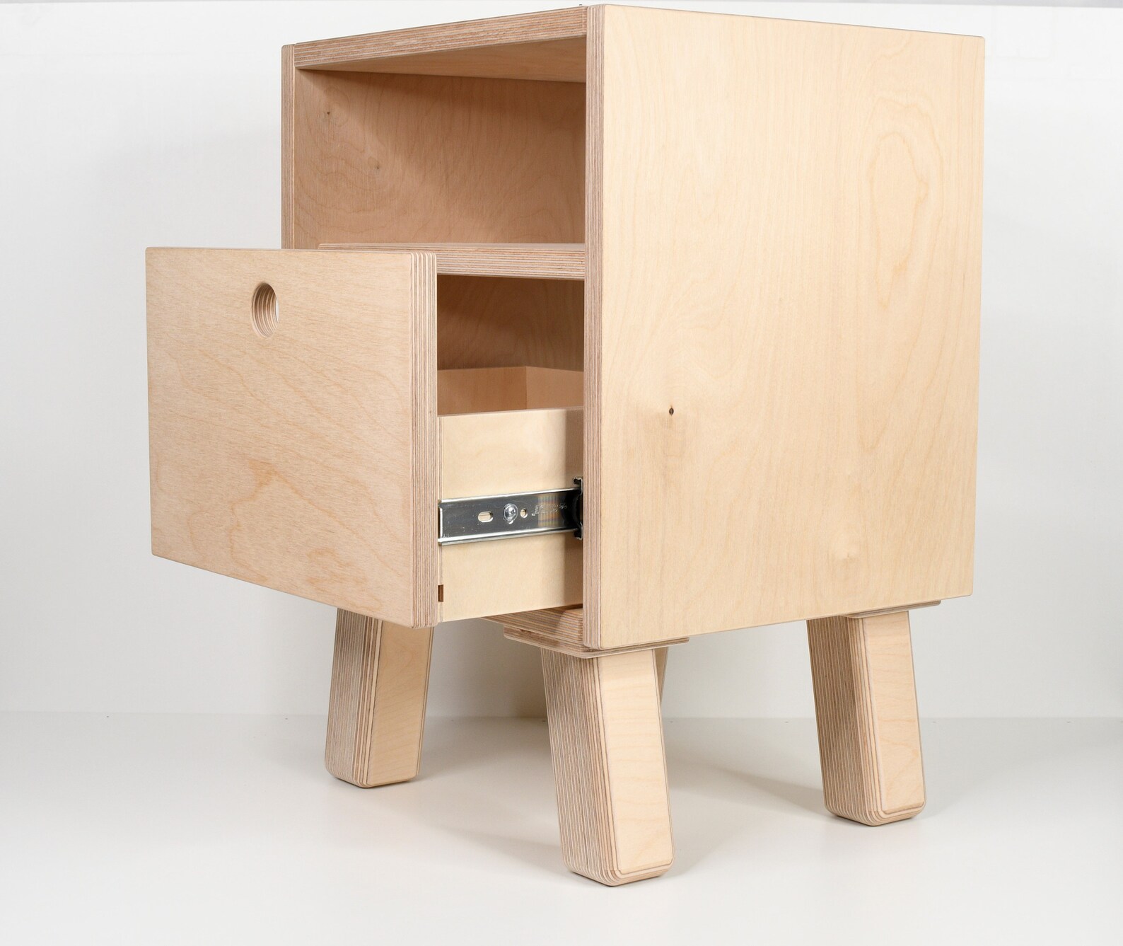 Bedside Table Birch Plywood Night Stand Handmade Etsy