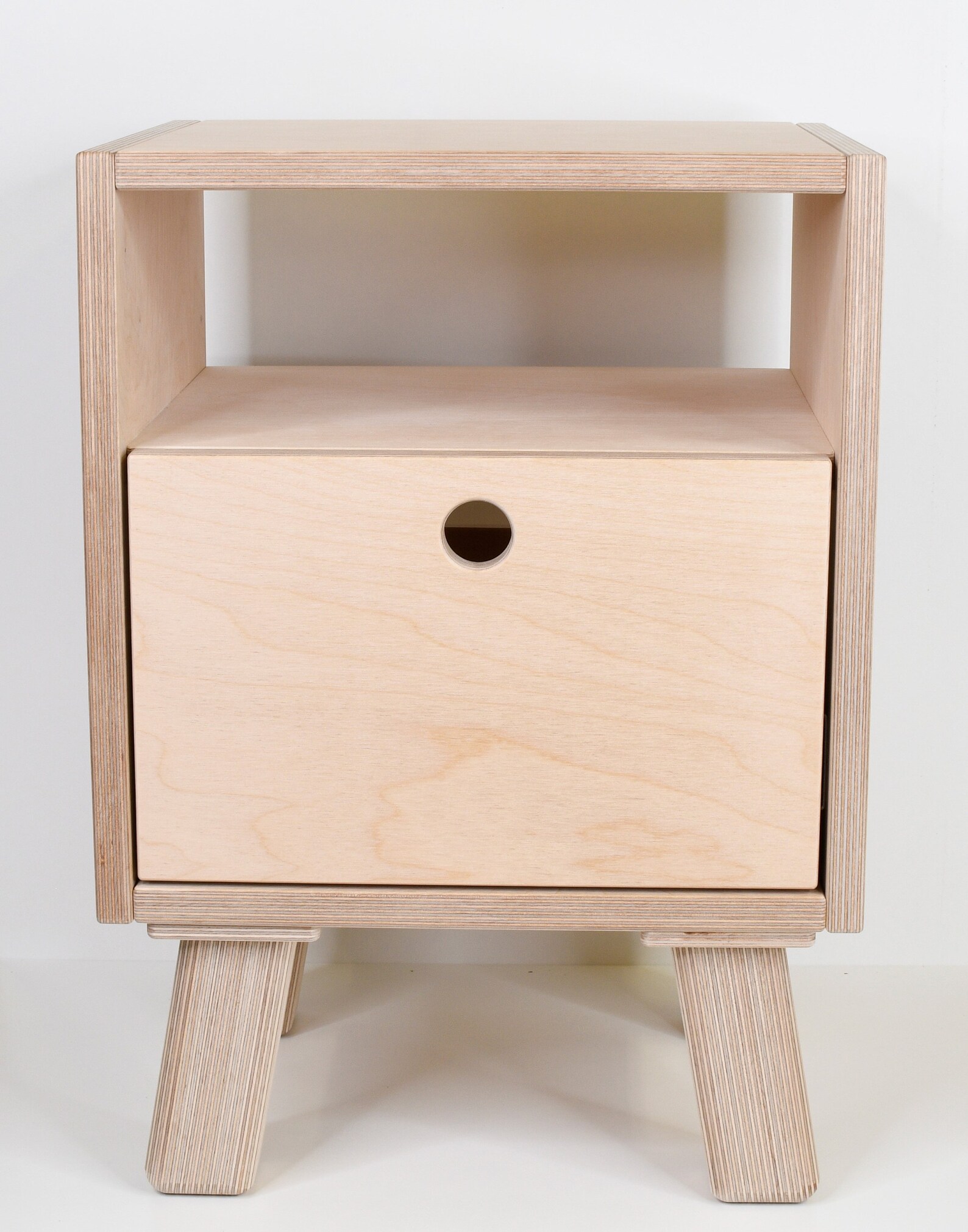 Bedside Table Birch Plywood Night Stand Handmade Etsy