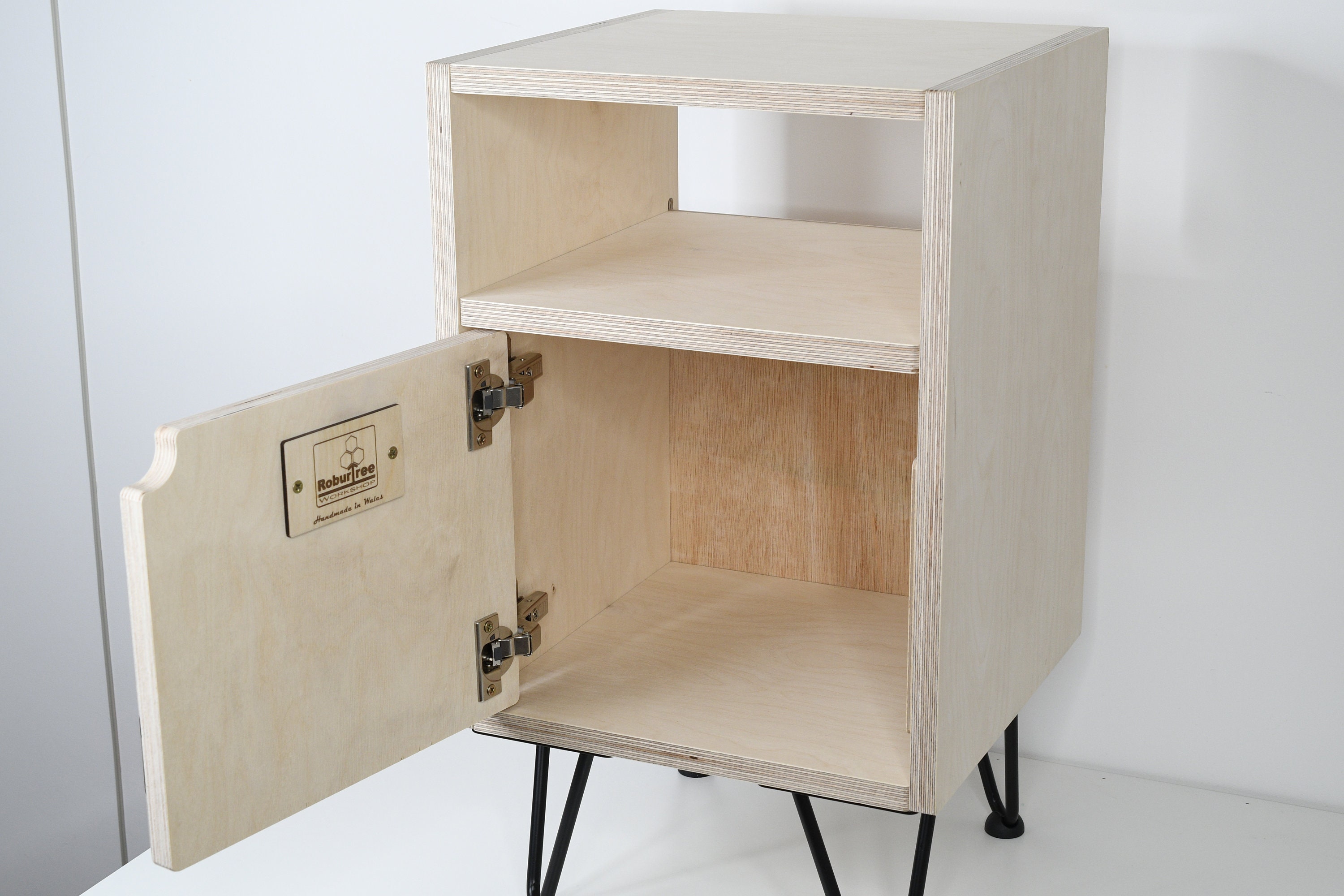 Bedside Table Birch Plywood Night Stand Handmade Etsy