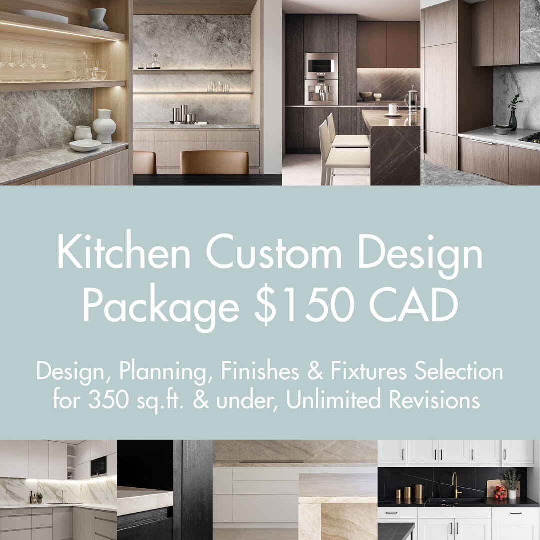 Kitchen Custom Design Package • Interior Design Service • Custom Design ...