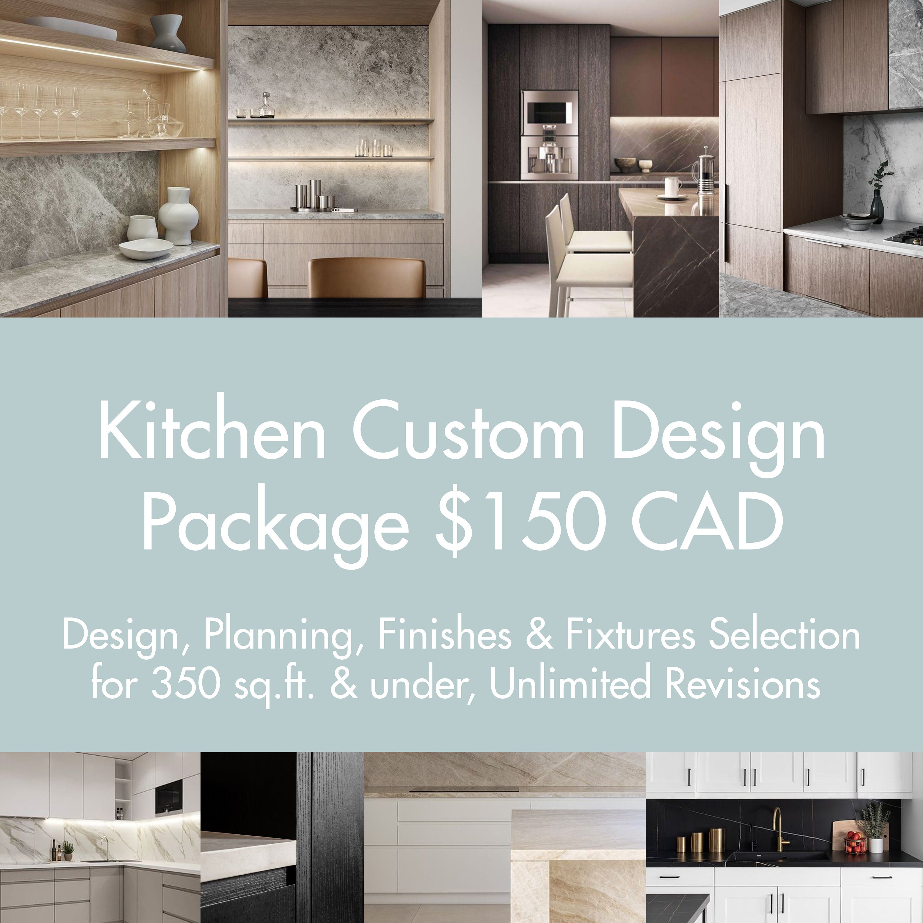 Kitchen Custom Design Package • Interior Design Service • Custom Design ...