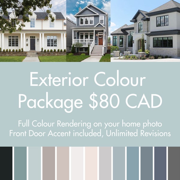 Exterior Paint • Interior Design Service • Interior Design • E-Design • Custom Design • House Colour • Paint Colour • Exterior Rendering