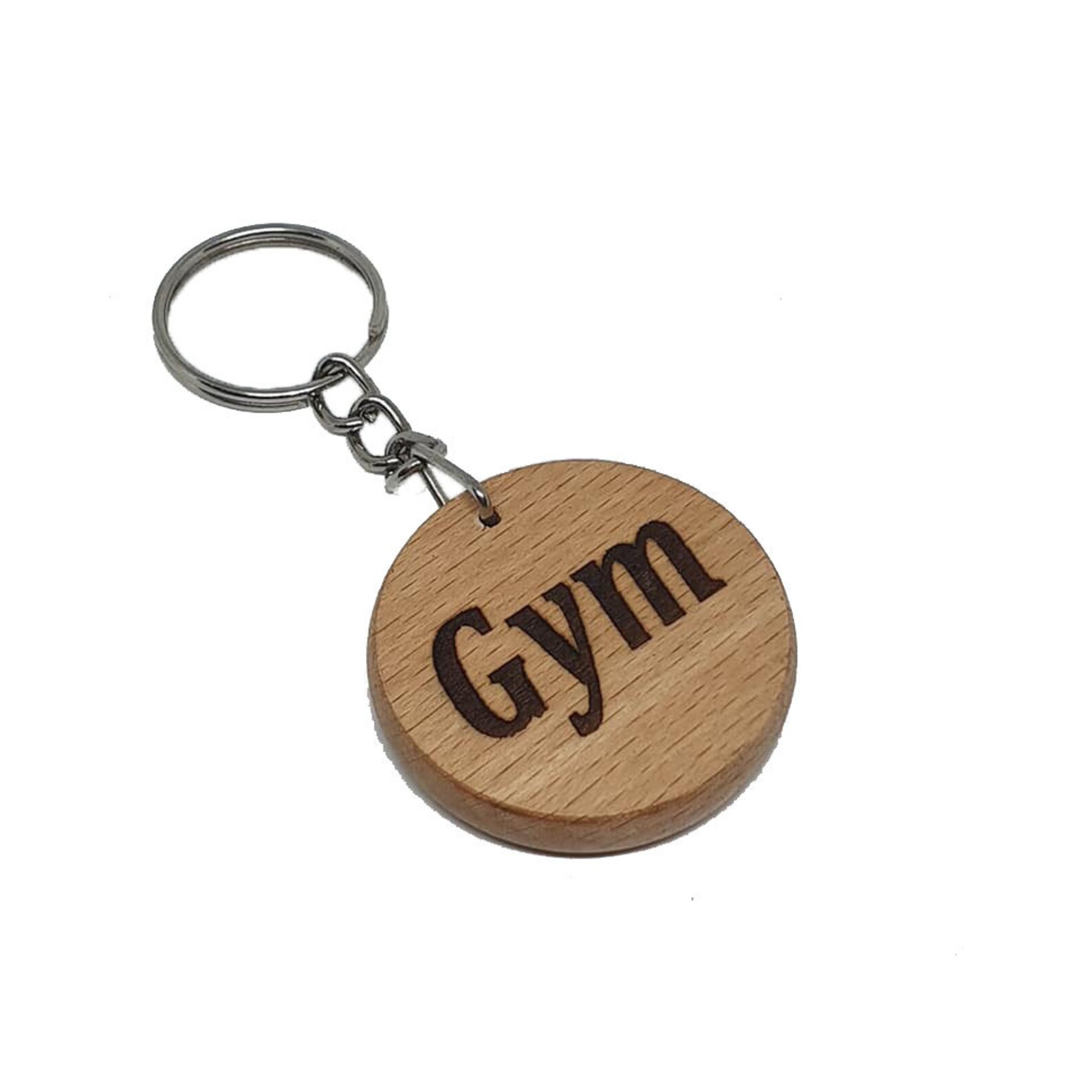 Gym Key Keyring Keychain Wooden Tag Fob Etsy