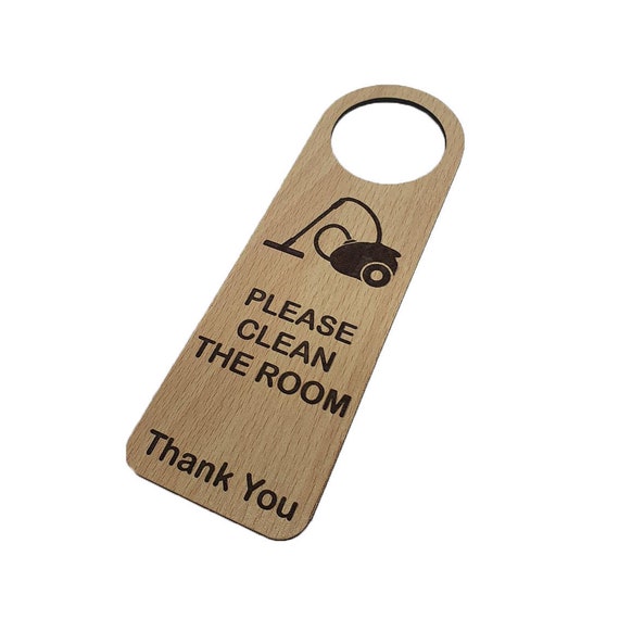 Please Clean up the Room Door Hanger Sign | Etsy