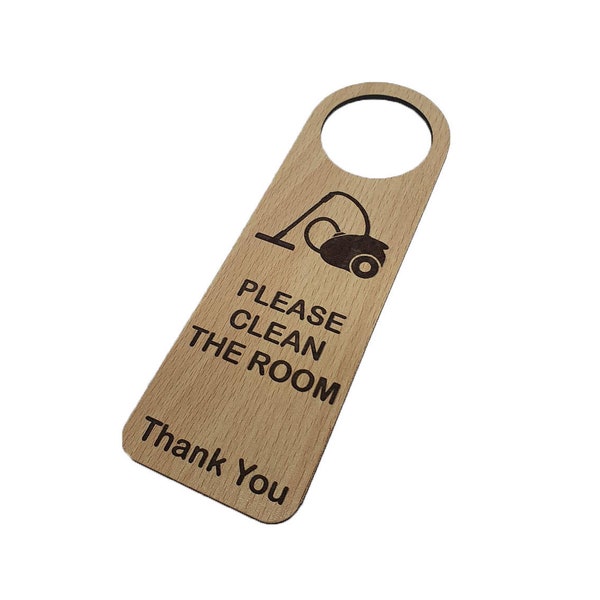 Please Clean Up The Room Door Hanger Sign