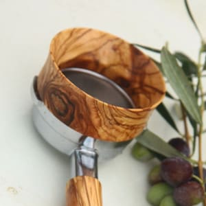 58 mm Olive Wood  Portafilter  Funnel
