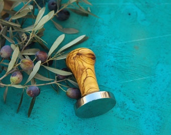 53.30mm for  Breville , Stainless Steel Espresso Tamper - Olive Wood Walnut Oak Wood