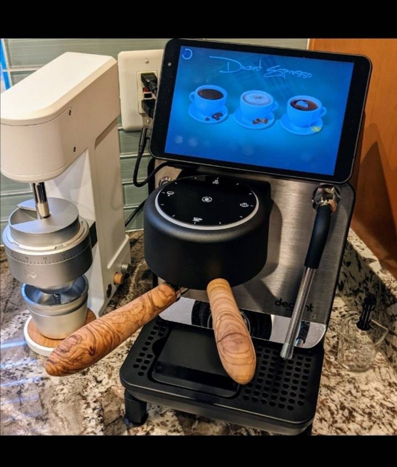 Decent Espresso Machine Wooden Handles Decent Group Head Etsy