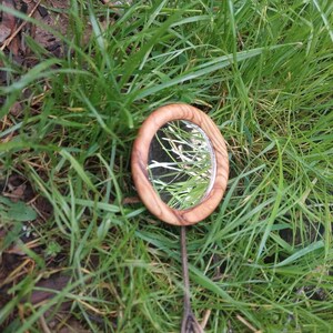Handmade Shot Mirror Magnetic Adjustable Made with Real Walnut , Olive Wood , Oak Wood image 8