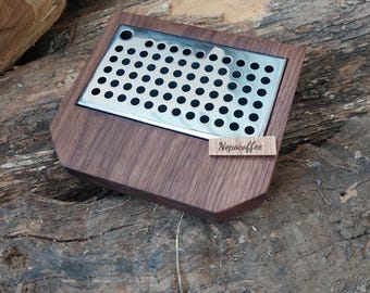 Wood Long Wooden Gaggia Tray with Plastic Tray Inside