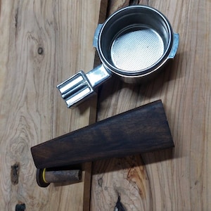 Gaggia  Portafilter  Handle -- Reinforced with metal  Walnut ,Oak Wood ,Olive Wood Handles - Custom Engraving