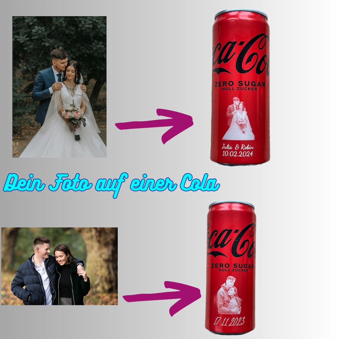 Your Photo Engraved on a Cola, Personalized Can of Cocacola or Coca ...