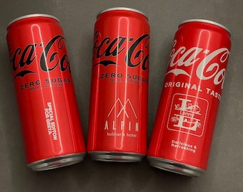 personalisierte Getränkedose Dose CocaCola oder Coca Cola Zero , graviert, einzigartig Geschenk 330ml