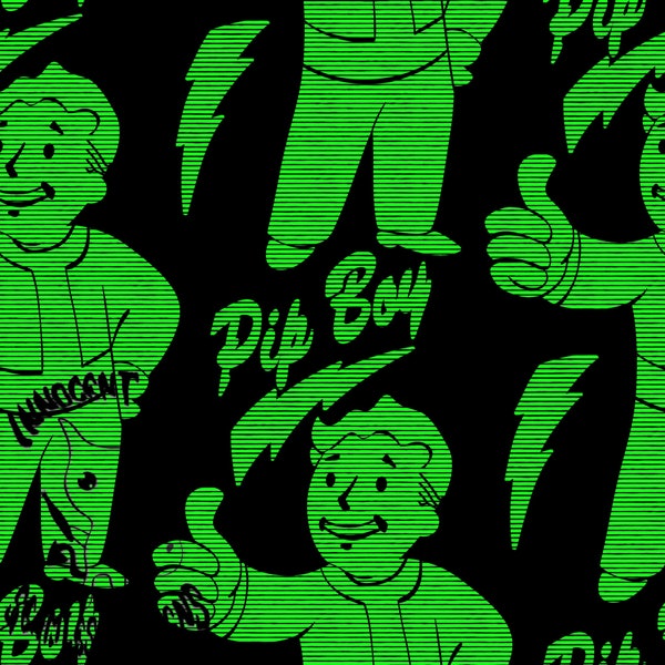 Fallout vault pip boy nuka cola seamless design commercial use