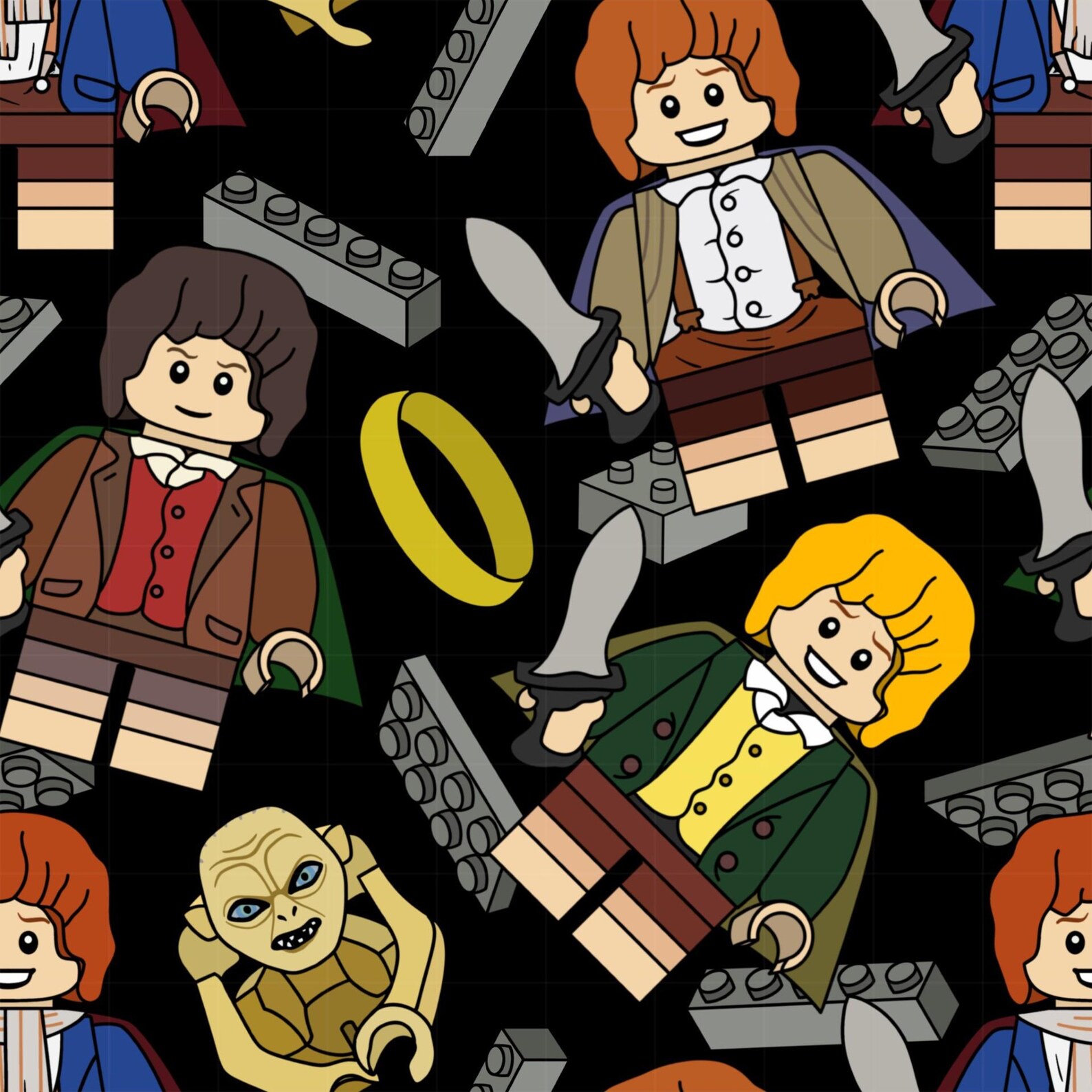 Wizard Magic Witchcraft Magical Fantasy Seamless Pattern Fabric Design ...