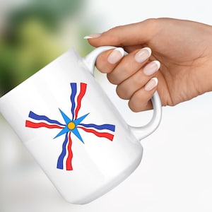 Assyrian Flag Mug, Coffee Mug, Tea Mug, Gift for him, Gift for her,  house warming gift
