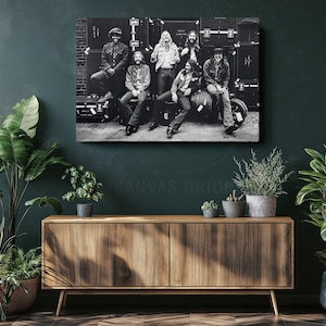 Classic Rock Band Allman Brothers Canvas Wall Art – Vintage Music Legends Print