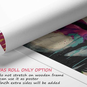 a roll of paper with a painting on it