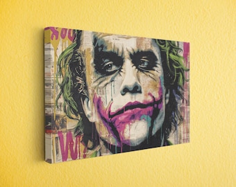 Son of Chaos Canvas Art, Why So Seriouy, Graffiti Portrait, Urban Street Style