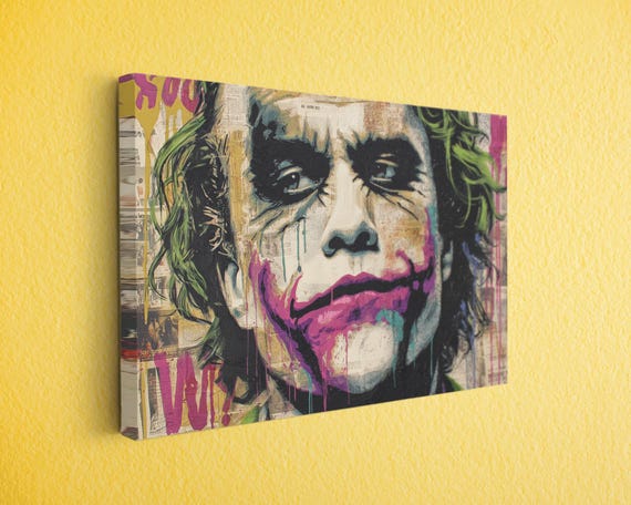 Son of Chaos Canvas Art, Why So Seriouy, Graffiti Portrait, Urban Street Style