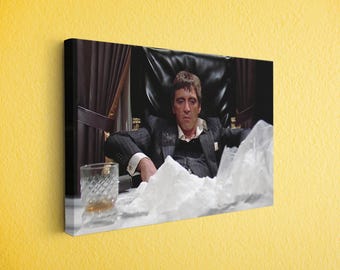 Gangster Wall Art: Tony Montana Iconic Scene - Canvas Print