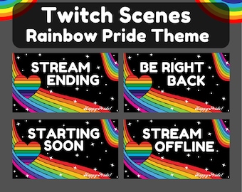 ANIMATED Twitch Rainbow Pride Scenes